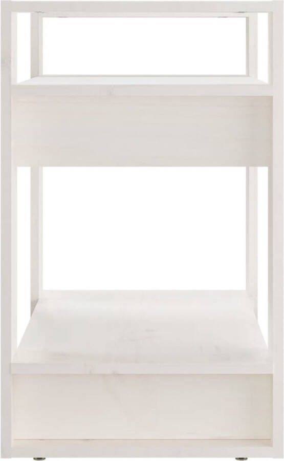 VidaXL -Boekenkast kamerscherm-60x35x57-cm-massief-grenenhout-wit - Foto 2