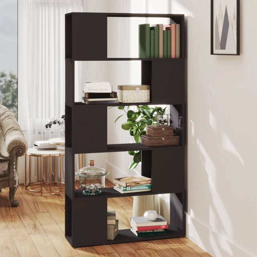 VidaXL -Boekenkast kamerscherm-80x24x155-cm-spaanplaat-grijs - Foto 1