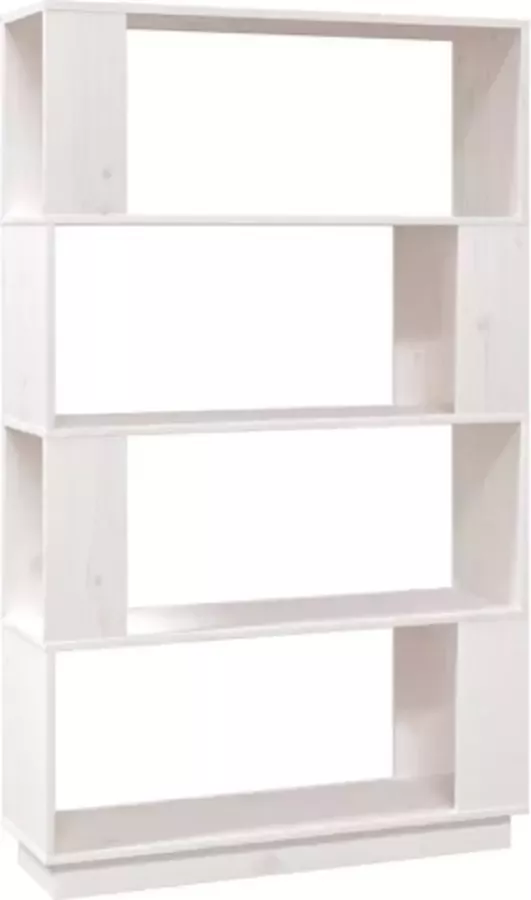 VidaXL -Boekenkast kamerscherm-80x25x132-cm-massief-grenenhout-wit - Foto 3