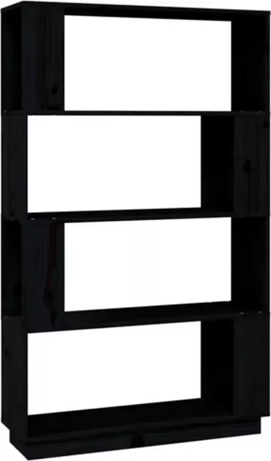 VidaXL -Boekenkast kamerscherm-80x25x132-cm-massief-grenenhout-zwart - Foto 3