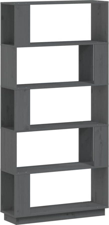 VidaXL -Boekenkast kamerscherm-80x25x163 5-cm-massief-grenenhout-grijs - Foto 3