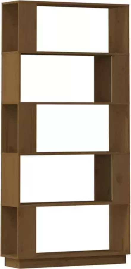 VidaXL -Boekenkast kamerscherm-80x25x163 5-cm-grenenhout-honingbruin - Foto 2