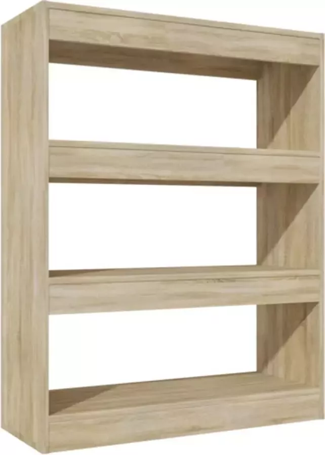 VidaXL -Boekenkast kamerscherm-80x30x103-cm-bewerkt-hout-sonoma-eiken - Foto 3