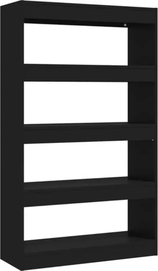 VidaXL -Boekenkast kamerscherm-80x30x135-cm-spaanplaat-zwart - Foto 3