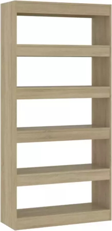 VidaXL -Boekenkast kamerscherm-80x30x166-cm-bewerkt-hout-sonoma-eiken - Foto 4