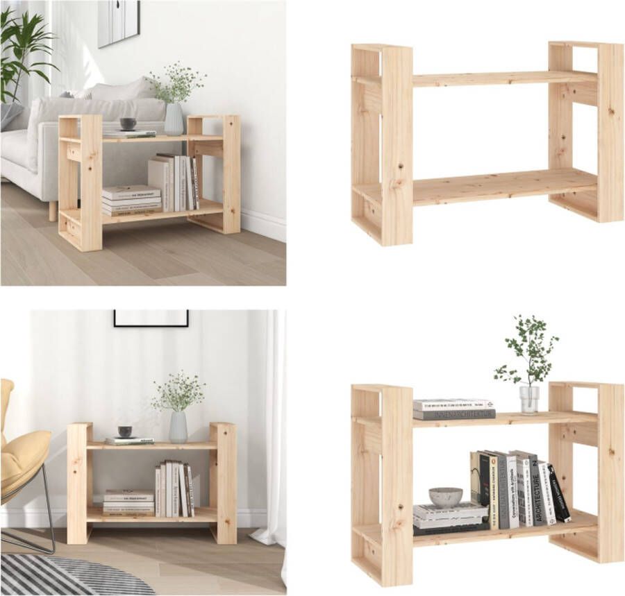 VidaXL Boekenkast kamerscherm 80x35x56 5 cm massief grenenhout Boekenkast Boekenkasten Opbergkast Boekenrek
