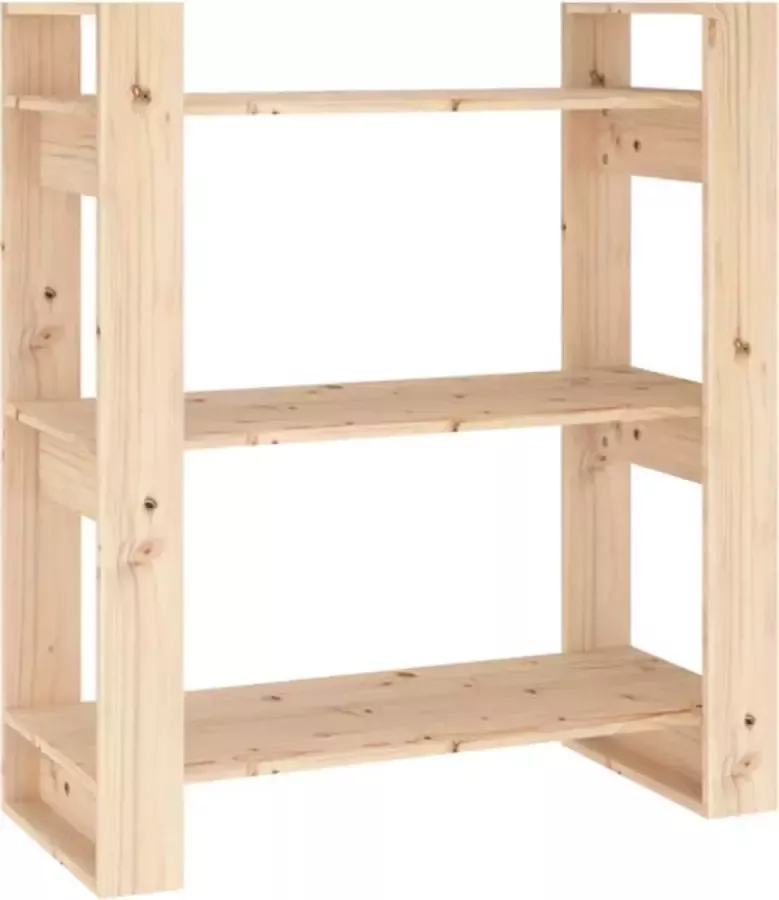 VidaXL -Boekenkast kamerscherm-80x35x91-cm-massief-grenenhout - Foto 2