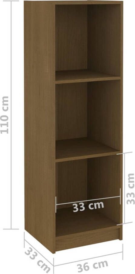 VidaXL -Boekenkast kamerscherm-massief-grenenhout-honingbruin - Foto 3