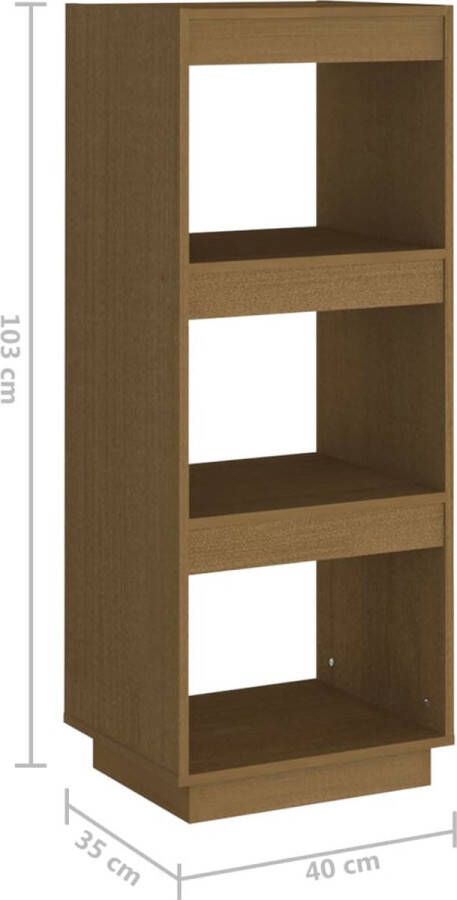 VidaXL -Boekenkast kamerscherm-massief-grenenhout-honingbruin - Foto 3