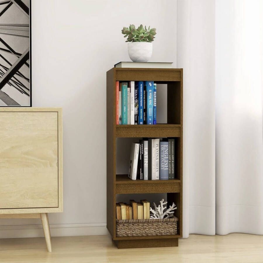 VidaXL -Boekenkast kamerscherm-massief-grenenhout-honingbruin