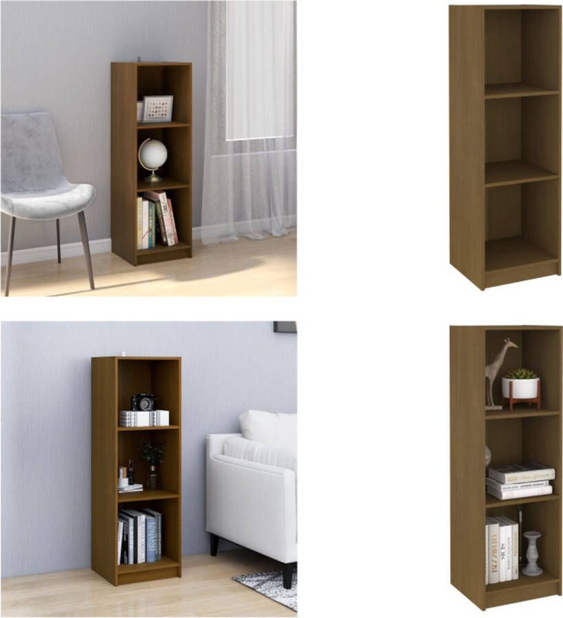 VidaXL Boekenkast kamerscherm massief grenenhout honingbruin Boekenkast Boekenkasten Houten Boekenkast Kamerscherm