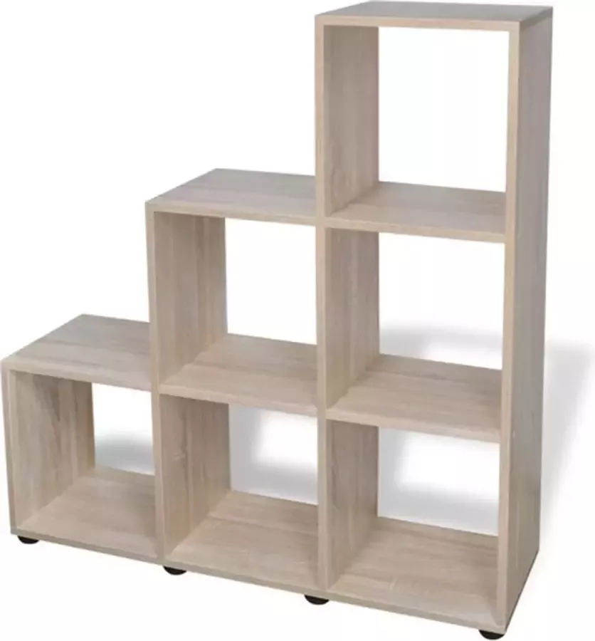 VidaXL -Boekenkast presentatiemeubel-trapvormig-107-cm-eikenkleur