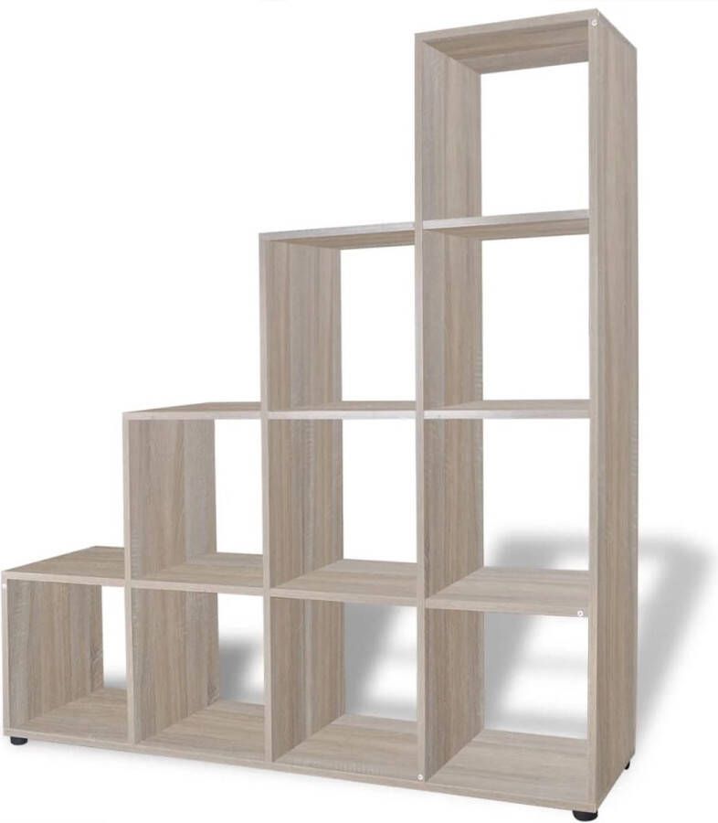 VidaXL -Boekenkast presentatiemeubel-trapvormig-142-cm-eikenkleur - Foto 2