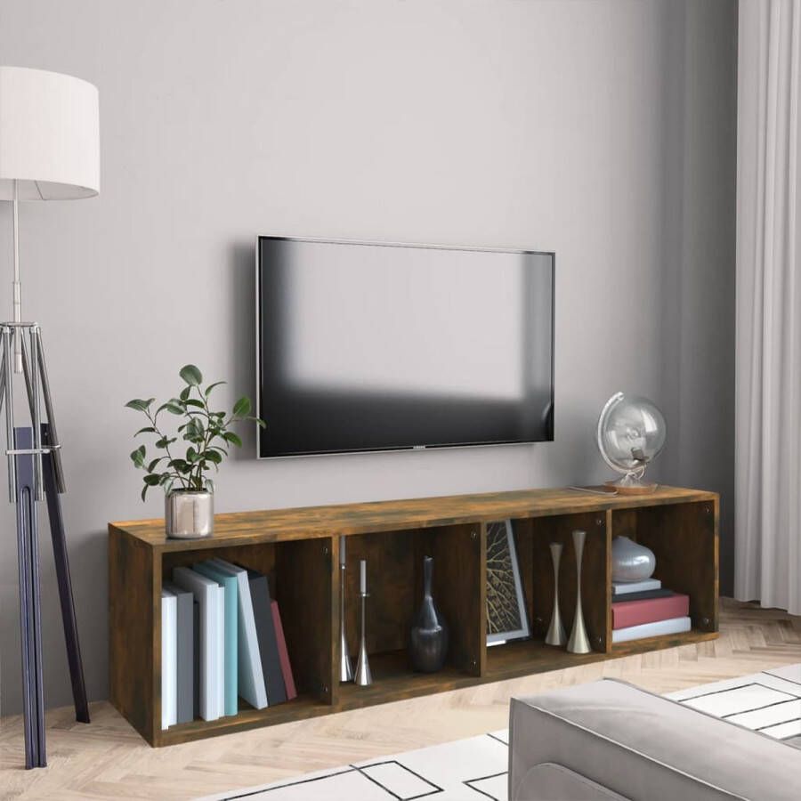 VIDAXL Boekenkast tv-meubel 143x30x36 cm bewerkt hout gerookt eiken