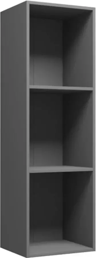 VidaXL Boekenkast tv-meubel 36x30x114 cm bewerkt hout grijs - Foto 3