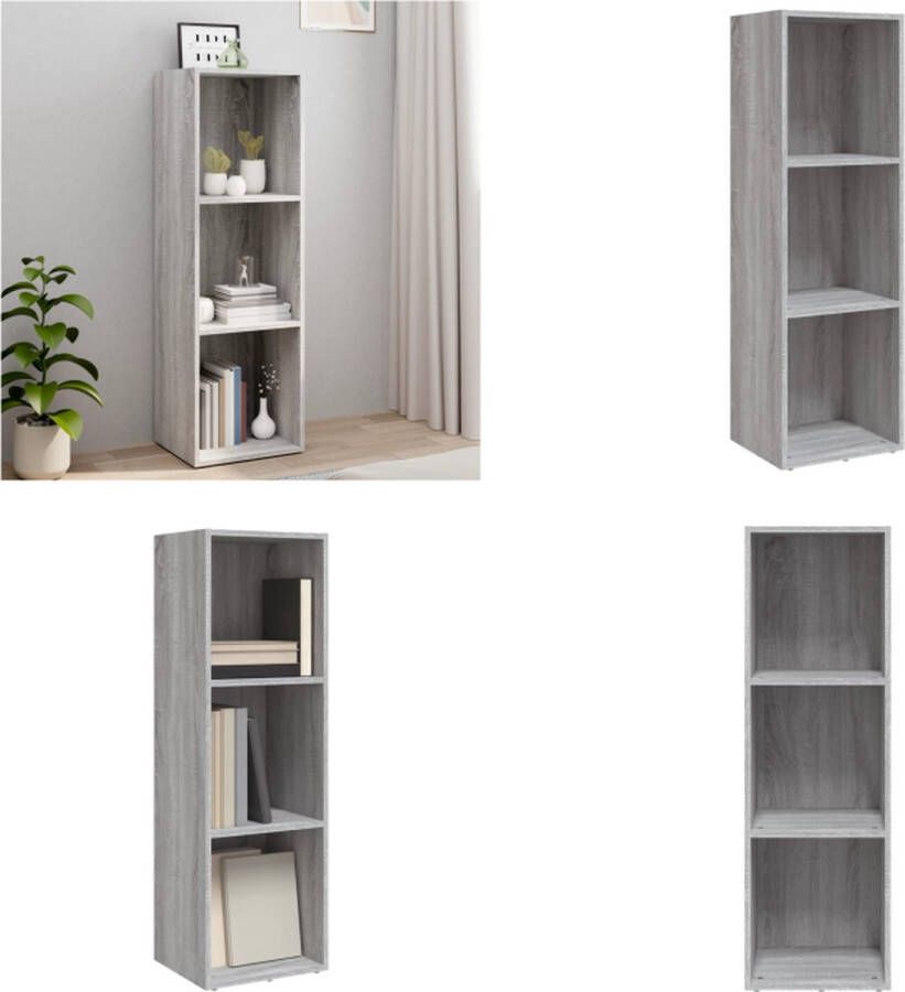 VidaXL Boekenkast tv-meubel 36x30x114 cm hout grijs sonoma eiken Boekenkast Boekenkasten Boekenschap Boekenstandaard