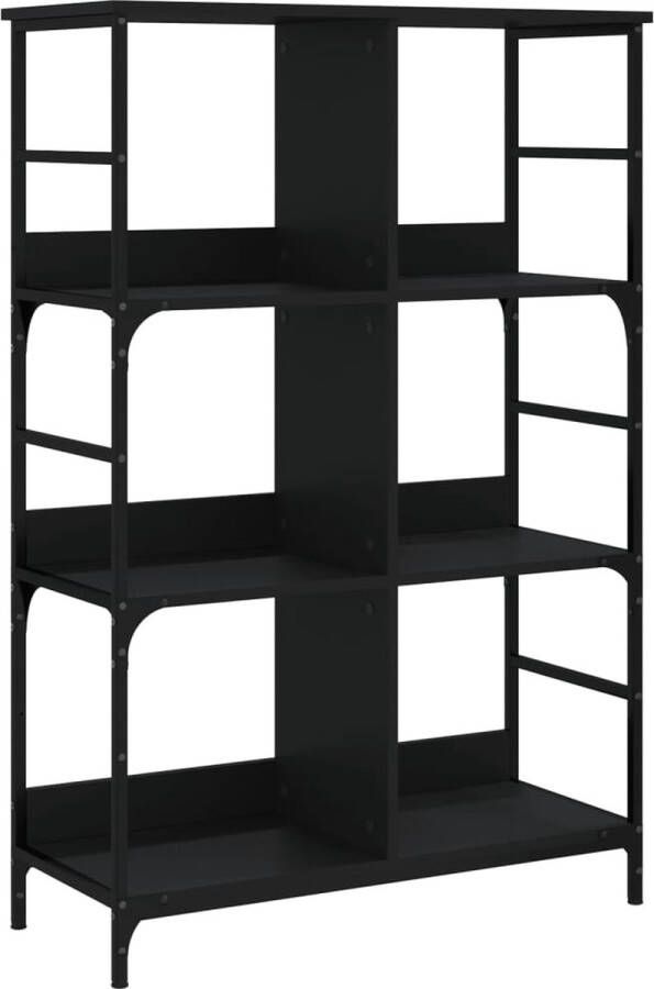 VidaXL -Boekenrek-78 5x33x117 5-cm-bewerkt-hout-zwart - Foto 3