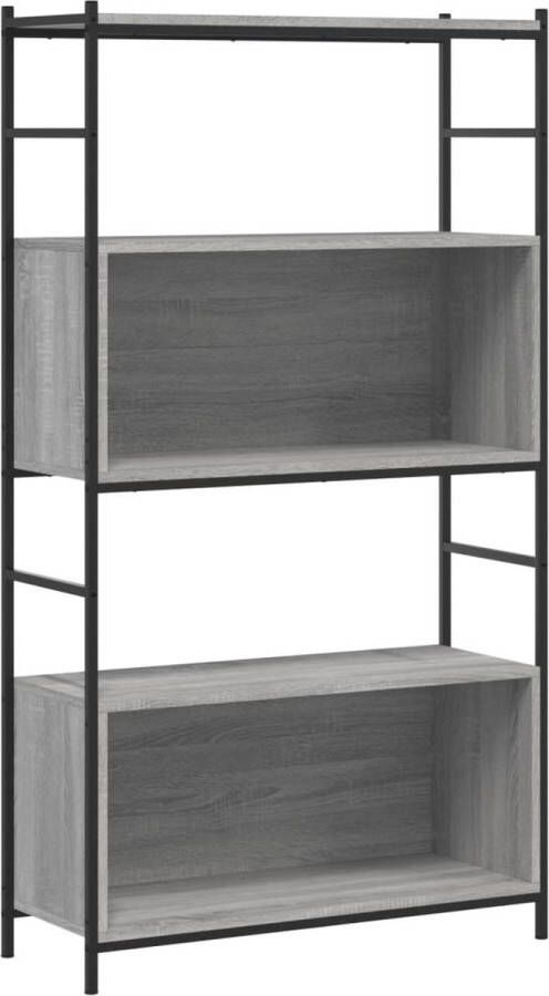 VidaXL Boekenrek Grijs Sonoma 80x30x145 5 cm Boekenrek Industrieel Boekenrek Houten Boekenrek Grijze Boekenkast Bibliotheek Kast Opslagoplossing Livingroom Furniture Slaapkamer Meubels