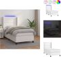 VidaXL Boxspring Bed Kunstleer LED 100x200cm Pocketvering Bed - Thumbnail 1