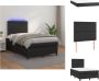 VidaXL Boxspring Bed Kunstleer LED 120x200 Zwarte Kleur Bed - Thumbnail 1