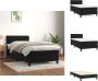 VidaXL Boxspring Bed Zwart 203x100x78 88 cm Zacht fluweel Praktisch hoofdbord Pocketvering matras Middelharde ondersteuning Huidvriendelijk topmatras Bed - Thumbnail 1