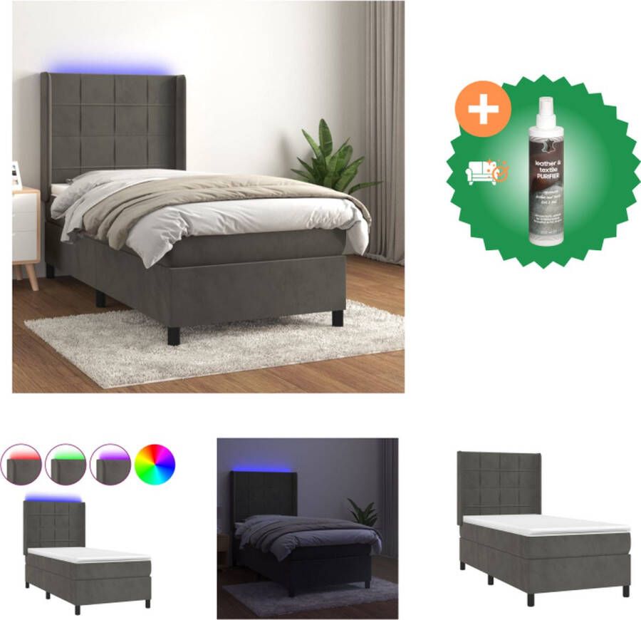 VidaXL Racestoel met RGB LED-verlichting kunstleer roze en wit Kantoorstoel Kantoorstoelen Kantoor Stoel Kantoor Stoelen