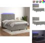 VidaXL Boxspring Luxe 140 x 190 cm Fluweel LED-verlichting Bed - Thumbnail 1