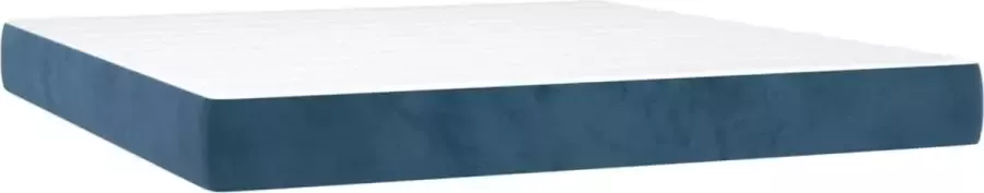 VidaXL -Boxspring-met-matras-en-LED-fluweel-donkerblauw-160x200-cm - Foto 4
