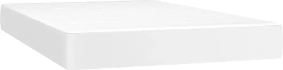VidaXL Boxspring met matras en LED kunstleer wit 120x200 cm - Foto 3