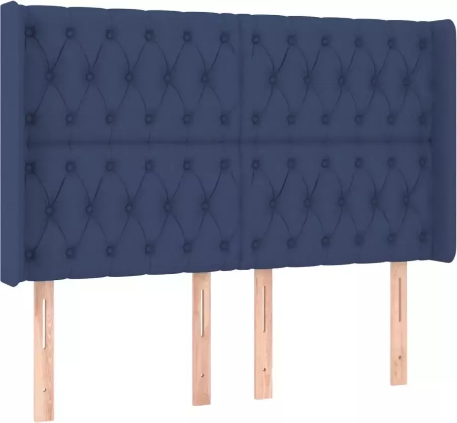 VidaXL -Boxspring-met-matras-en-LED-stof-blauw-140x200-cm - Foto 3