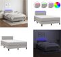 VidaXL Boxspring met matras en LED stof lichtgrijs 120x200 cm Boxspring Boxsprings Bed Slaapmeubel - Thumbnail 3