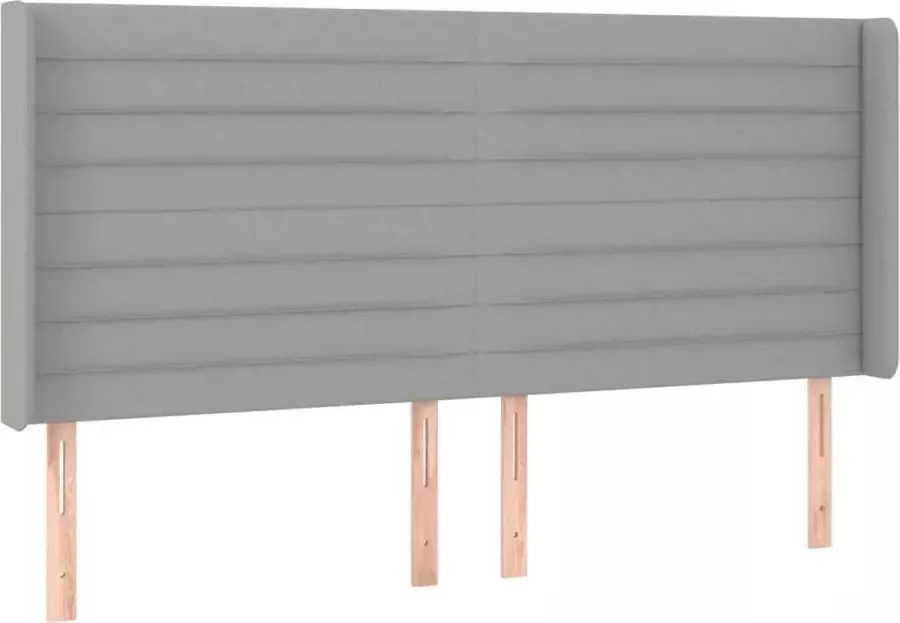 VidaXL -Boxspring-met-matras-en-LED-stof-lichtgrijs-160x200-cm - Foto 4