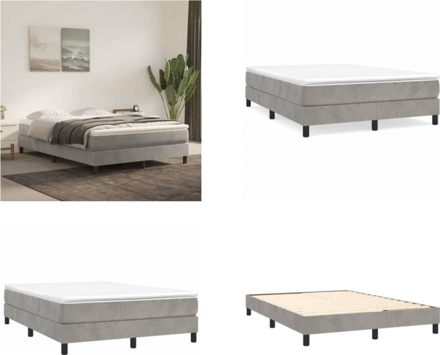 VidaXL Boxspring Elektrisch Verstelbaar 203x83x118 128 cm Zwart Fluweel LED Bed Inclusief Reiniger