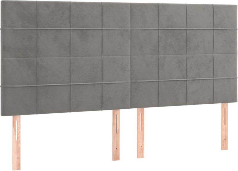 VidaXL -Boxspring-met-matras-fluweel-lichtgrijs-180x200-cm