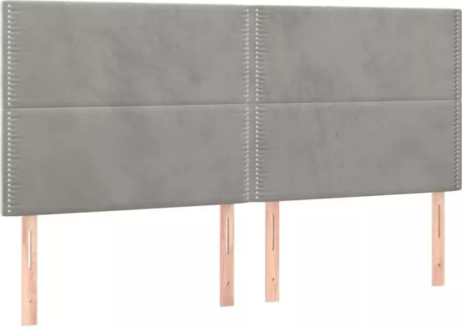 VidaXL -Boxspring-met-matras-fluweel-lichtgrijs-180x200-cm - Foto 3
