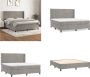 VidaXL Boxspring met matras fluweel lichtgrijs 180x200 cm Boxspring Boxsprings Bed Slaapmeubel - Thumbnail 1
