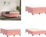 VidaXL Boxspring met matras fluweel roze 120x200 cm Boxspring Boxsprings Bed Slaapmeubel - Thumbnail 6