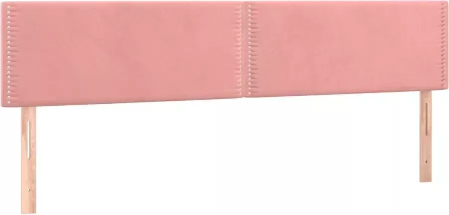 VIDAXL Boxspring met matras fluweel roze 160x200 cm - Foto 2