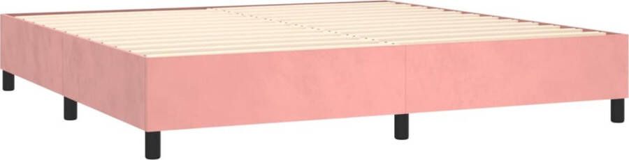 VidaXL -Boxspring-met-matras-fluweel-roze-200x200-cm - Foto 5