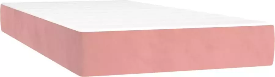 VidaXL -Boxspring-met-matras-fluweel-roze-90x190-cm - Foto 3