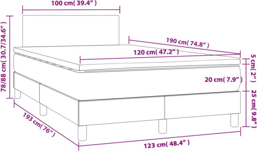 VidaXL -Boxspring-met-matras-fluweel-zwart-120x190-cm - Foto 3