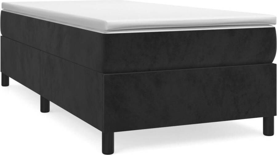 Vida XL Boxspring met matras fluweel zwart 90x190 cm SKU: V3144653 - Foto 3