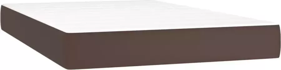 VIDAXL Boxspring met matras kunstleer bruin 120x200 cm - Foto 2