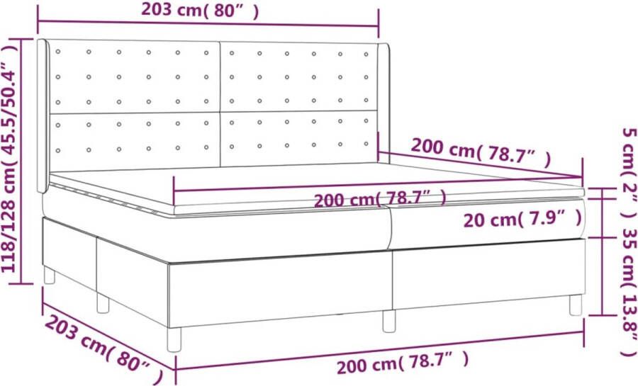 VidaXL -Boxspring-met-matras-kunstleer-crèmekleurig-200x200-cm