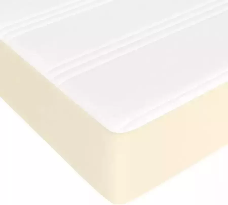 VidaXL -Boxspring-met-matras-kunstleer-crèmekleurig-90x200-cm - Foto 3