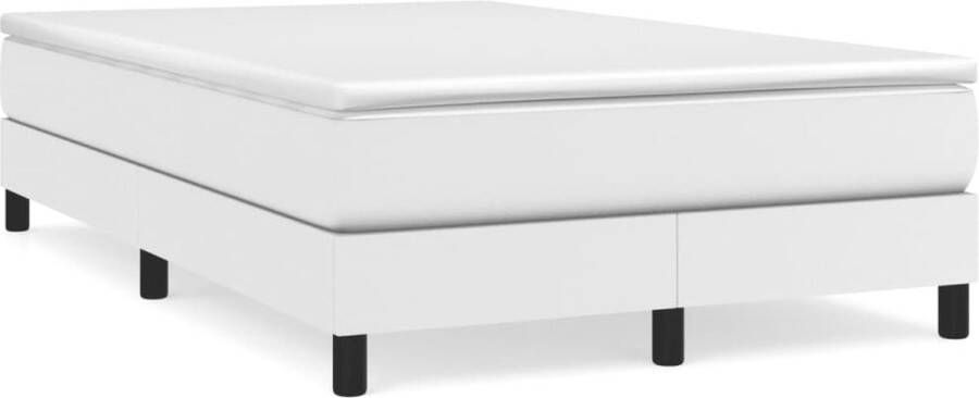 VidaXL -Boxspring-met-matras-kunstleer-wit-120x200-cm