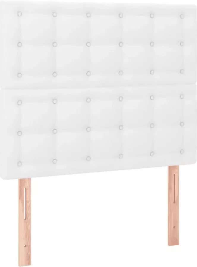 VidaXL Boxspring met matras kunstleer wit 120x200 cm - Foto 8