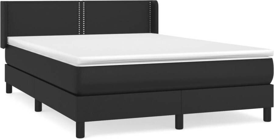 Vida XL Boxspring met matras kunstleer zwart 140x200 cm SKU: V3144608 - Foto 7