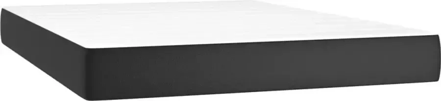 Vida XL Boxspring met matras kunstleer zwart 140x200 cm SKU: V3144608 - Foto 14