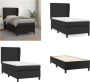 VidaXL Boxspring met matras kunstleer zwart 90x190 cm Boxspring Boxsprings Bed Slaapmeubel - Thumbnail 1